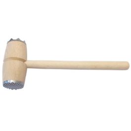Marteau à Viande En Bambou Double Face ABOOFAN - 27,5 Cm, Manche Long, Pour Steak, Poulet, Adoucissement Viande