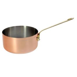 Casserole 2 Manches Cuivre Étamé de Cuisine 30 CM