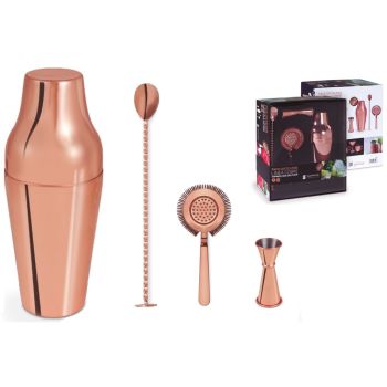 Set shaker cuivre 4 pièces