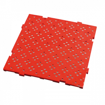 Caillebotis polyéthylène ROUGE - L.50 cm x l.50 cm x H.2,2 cm