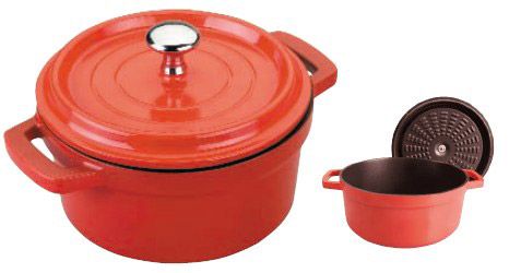 Cocotte ronde FONTE d'alu Rouge Ø28