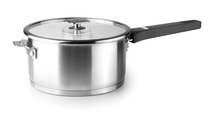 Passoire Demi-Lune Inox Avec Poignée - Compatible Casseroles Et Poêles - Égouttoir Robuste